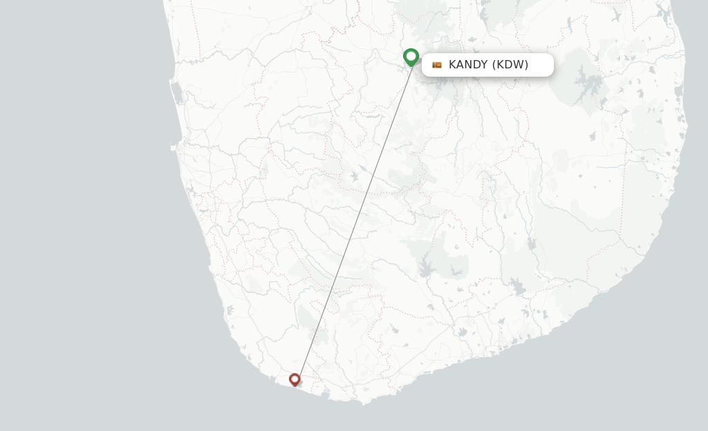 Kandy flight map