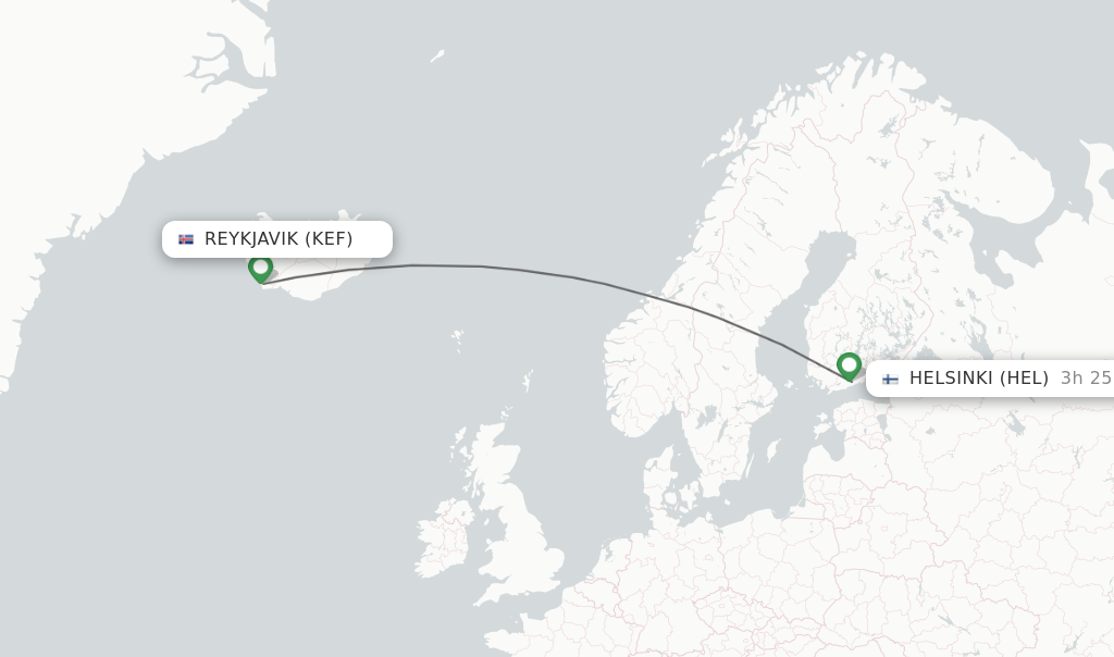 flights from Reykjavik to Helsinki - schedules - FlightsFrom.com