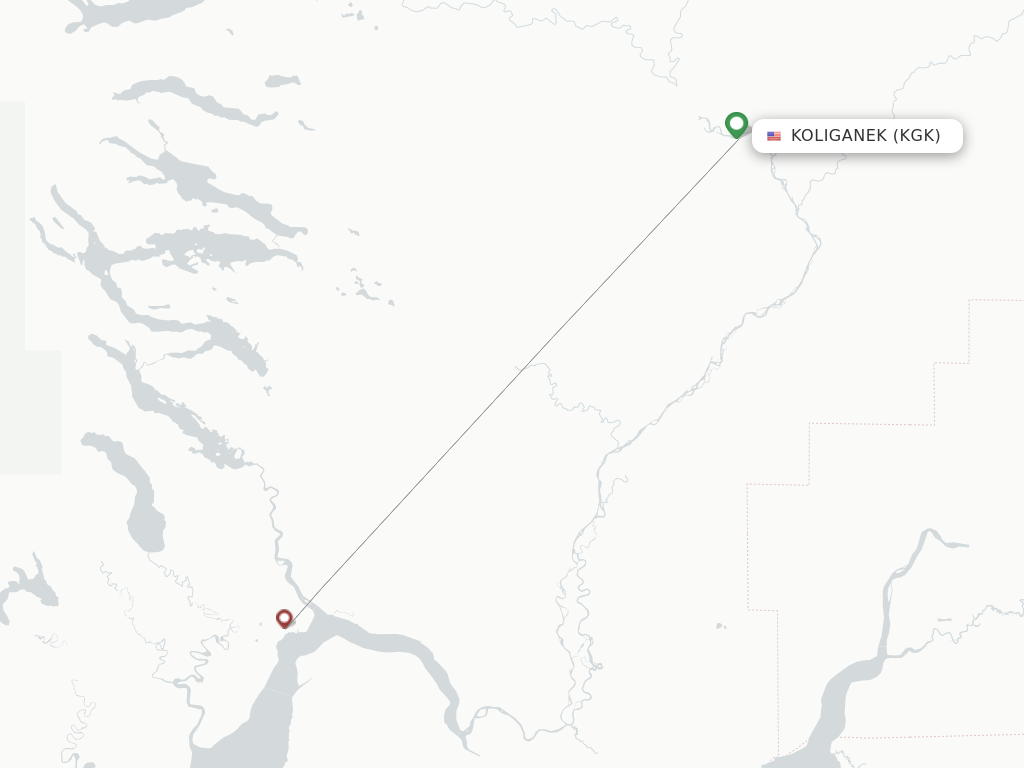Koliganek flight map