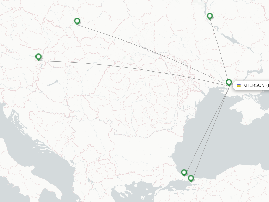 Flights from Kherson to Istanbul route map