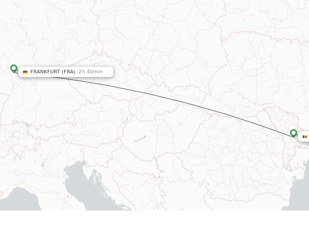 Flights from Chisinau to Frankfurt route map