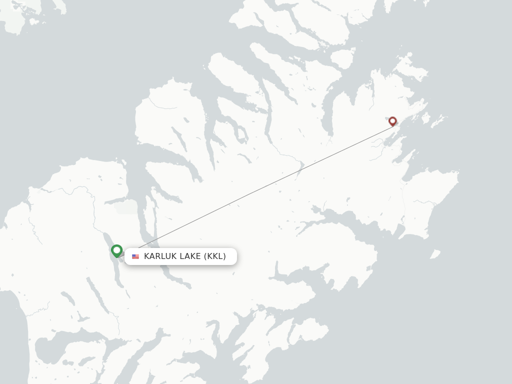Karluk Lake KKL route map