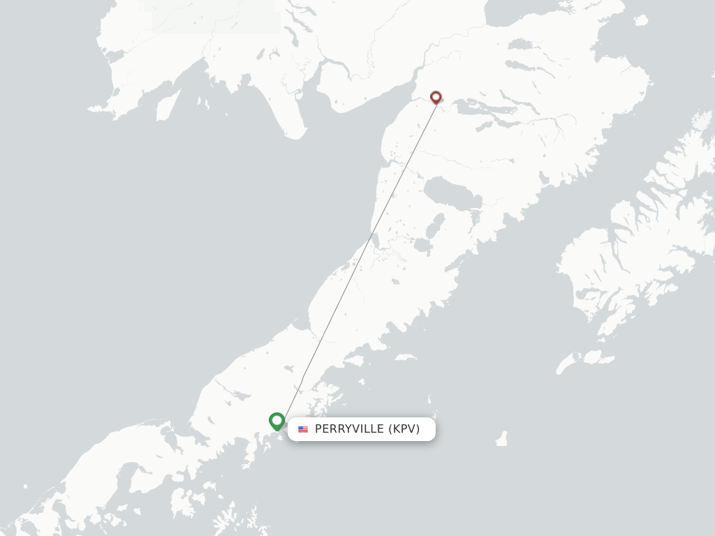 Flights from Perryville to Port Heiden route map