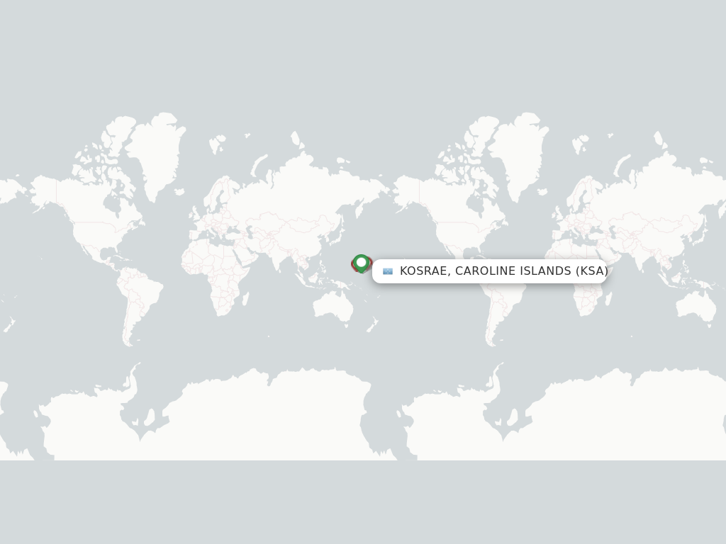 Flights from Kosrae, Caroline Islands to Majuro route map