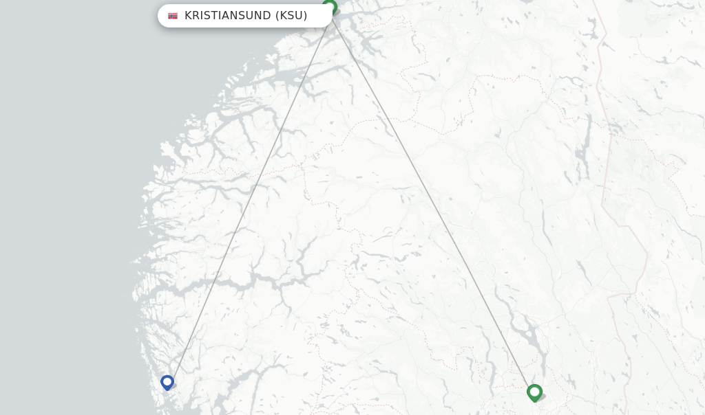 Kristiansund flight map