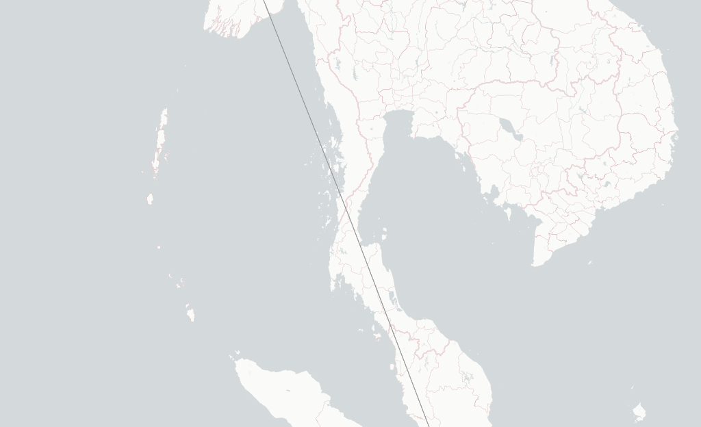 Route map with flights from Kuala Lumpur with MAI
