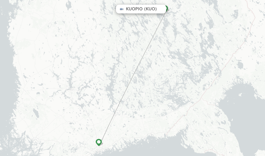 Kuopio flight map