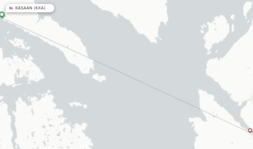 Kasaan flight map