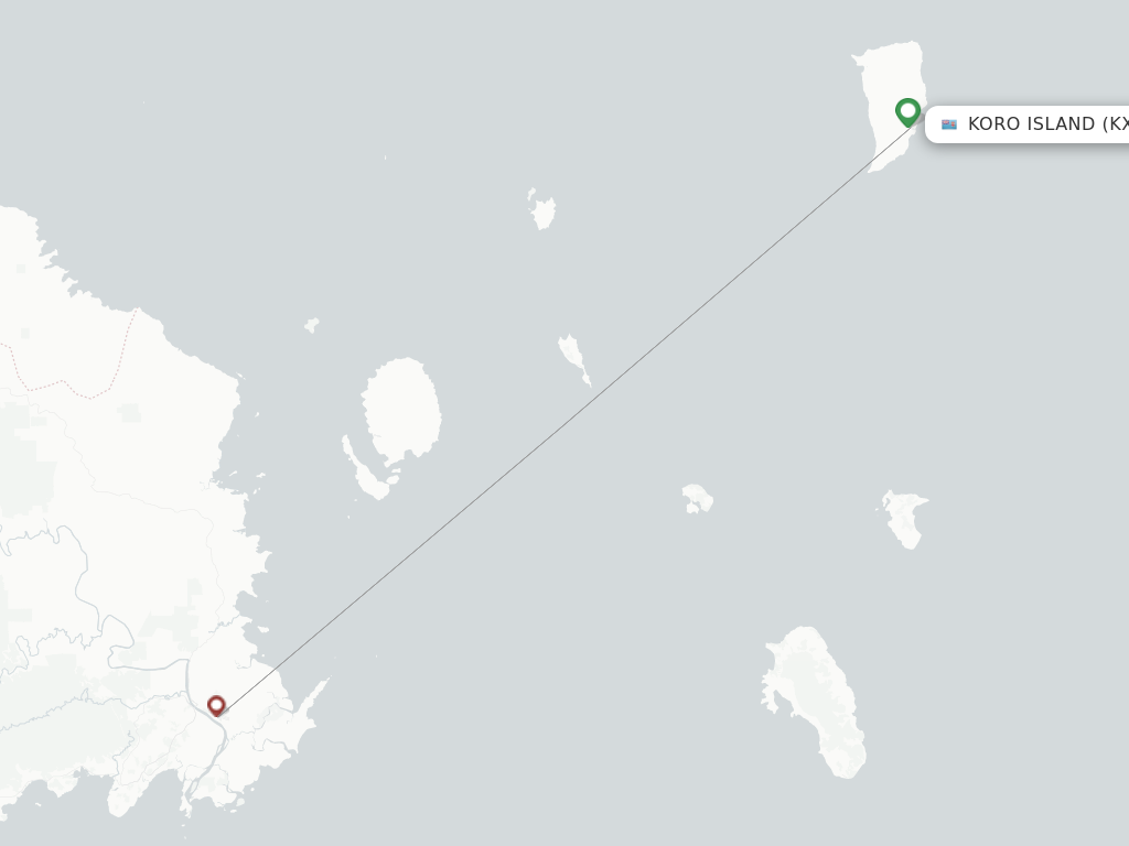 Koro Island KXF route map