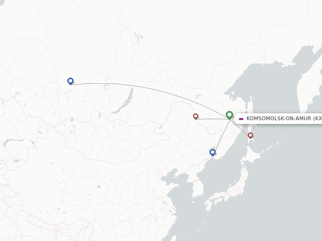 Komsomolsk-on-Amur KXK route map