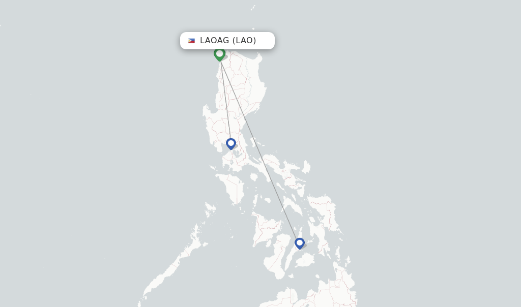 Flights from Laoag to Cebu City route map