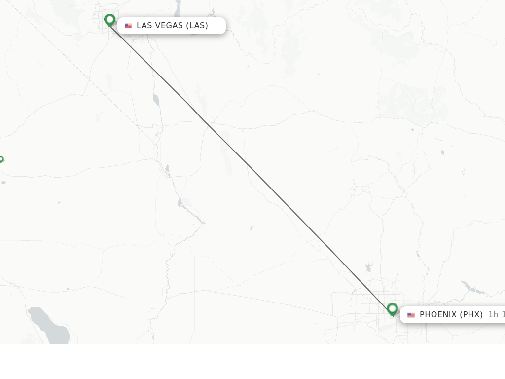 Flights from Las Vegas to Phoenix route map