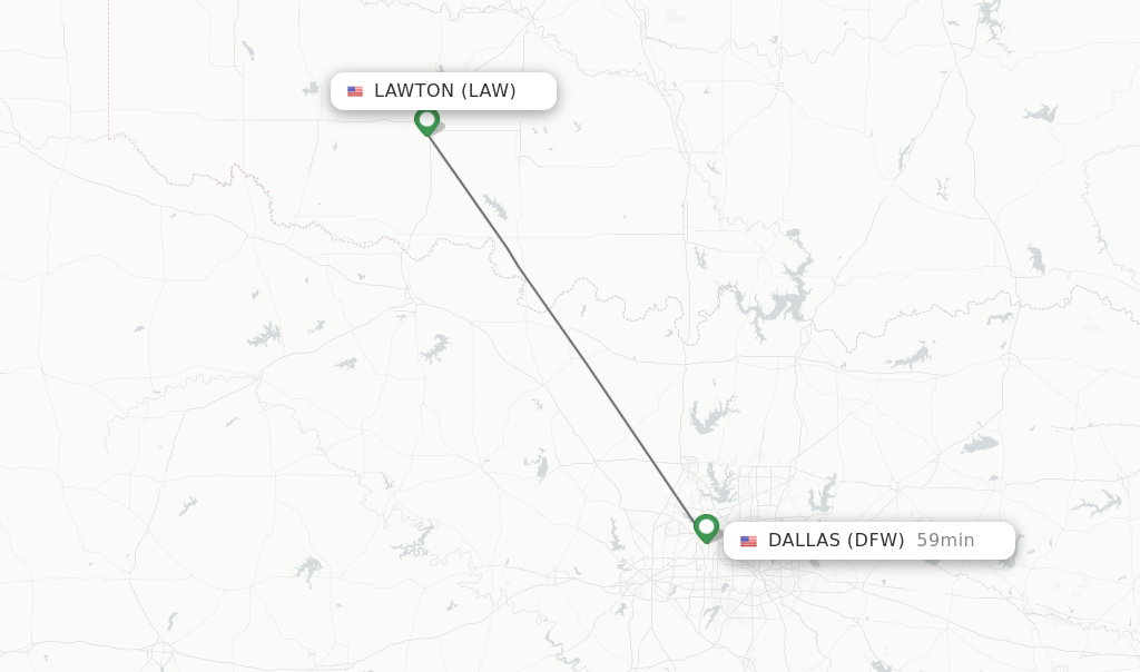 Direct (non-stop) flights from Lawton to Dallas - schedules ...