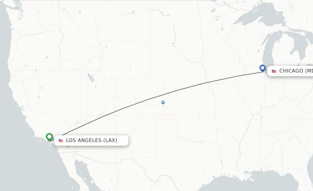 Direct flights from Los Angeles to Chicago schedules -