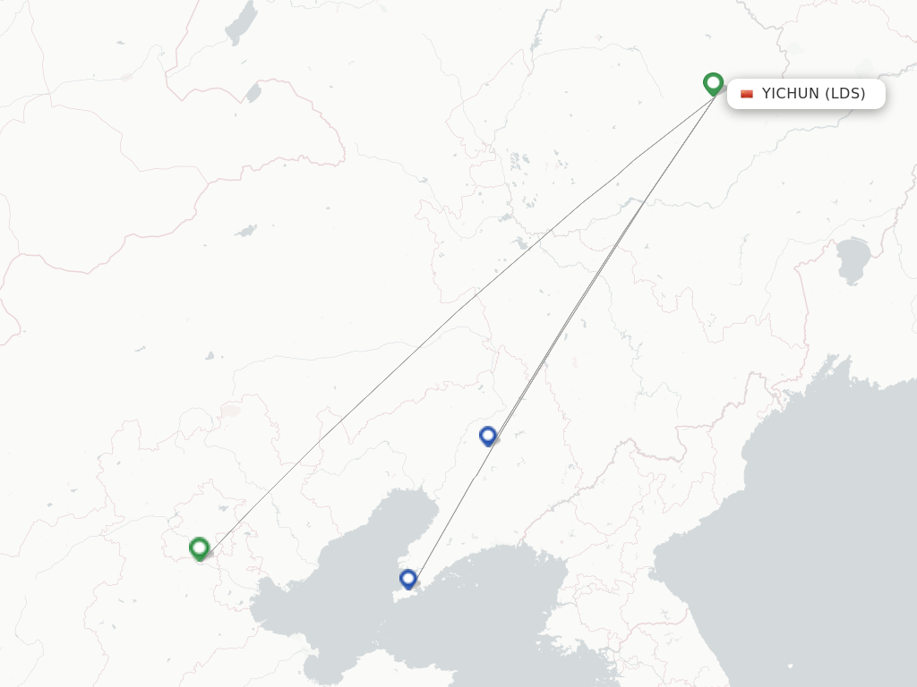 Yichun LDS route map