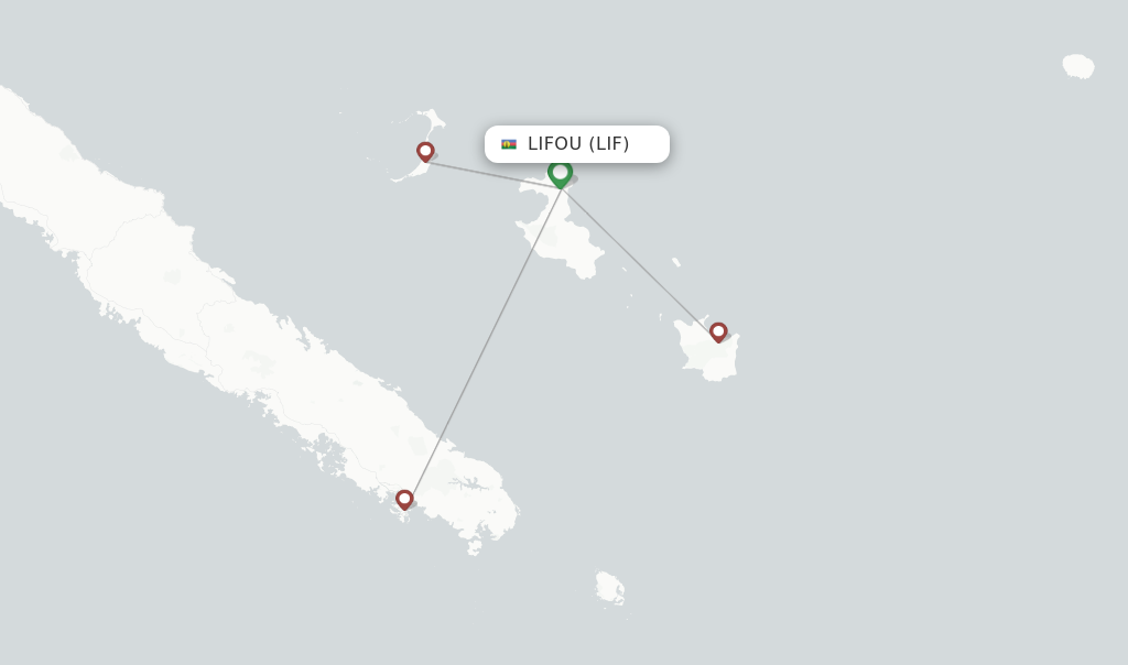 Lifou flight map