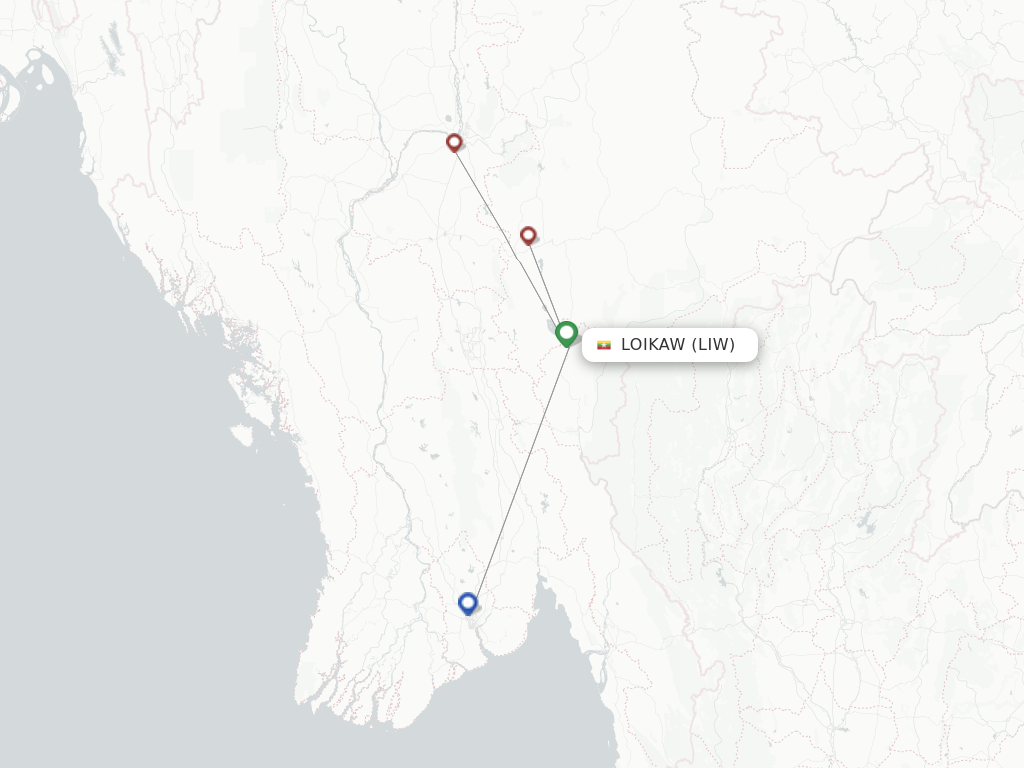 Loikaw LIW route map