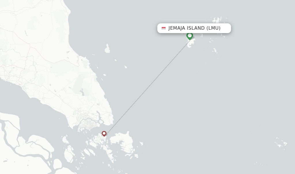 Jemaja Island flight map