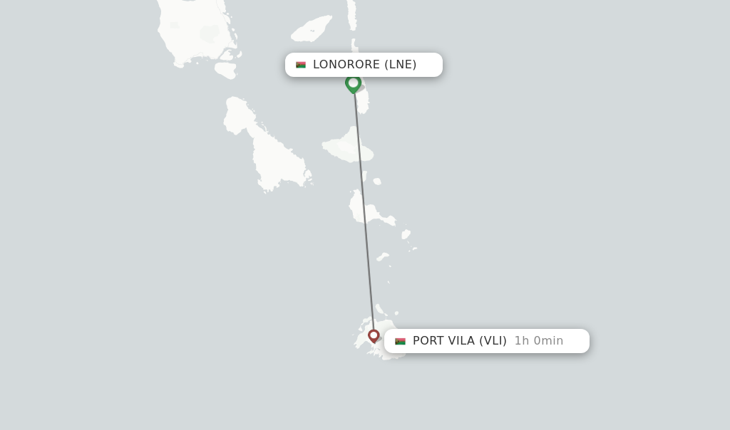 Flights from Lonorore to Port Vila route map