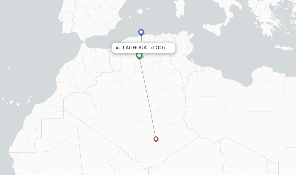 Laghouat flight map