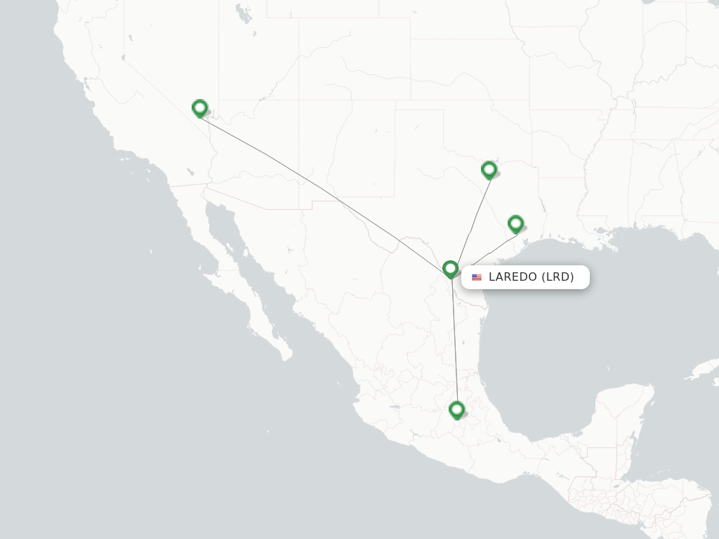 Laredo LRD route map