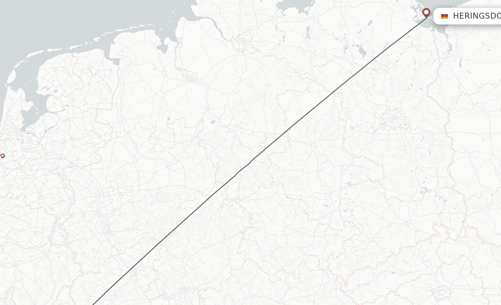 Flights from Luxembourg to Heringsdorf route map