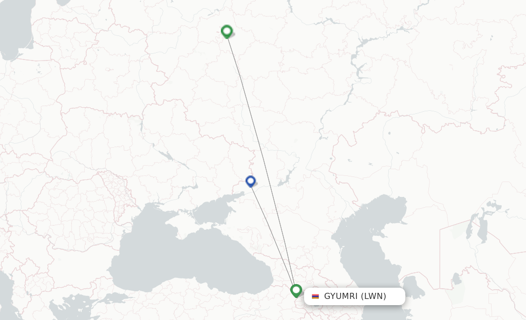 Gyumri LWN route map