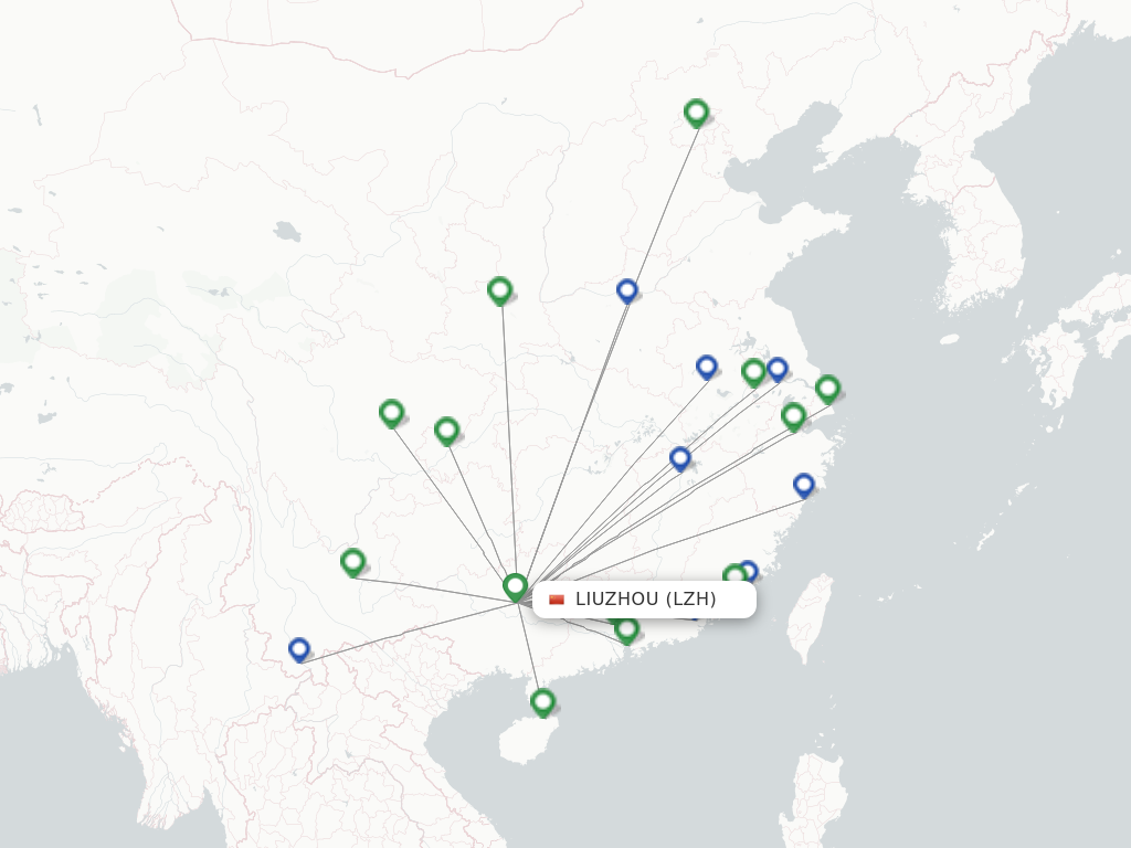 Liuzhou LZH route map