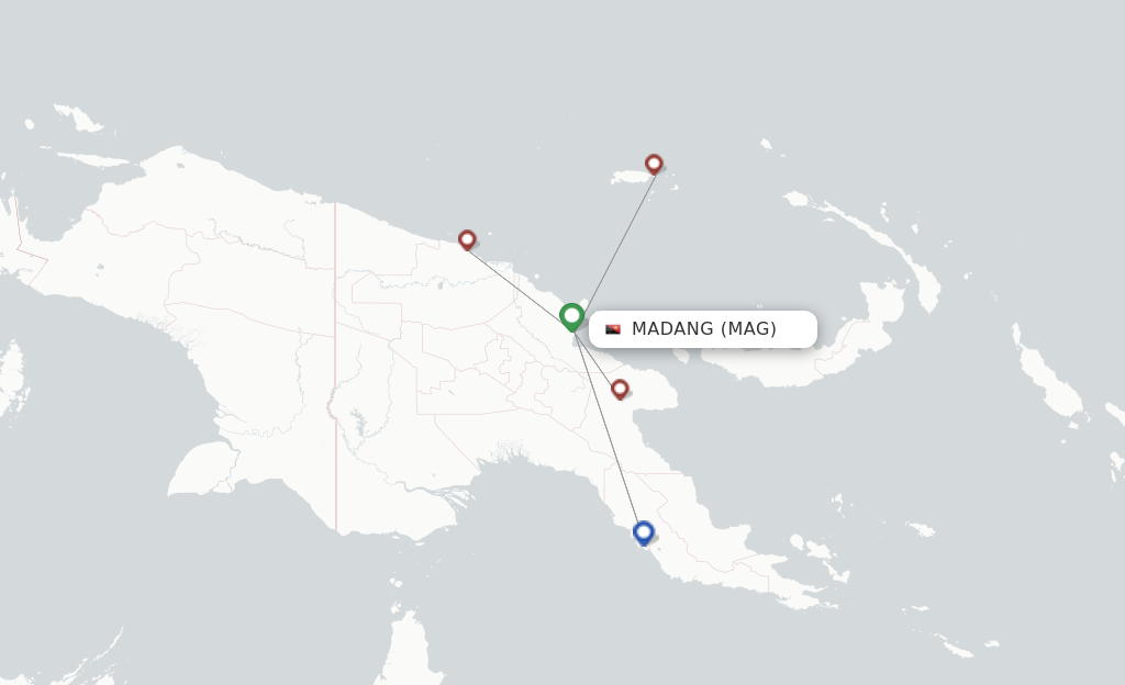 Madang MAG route map