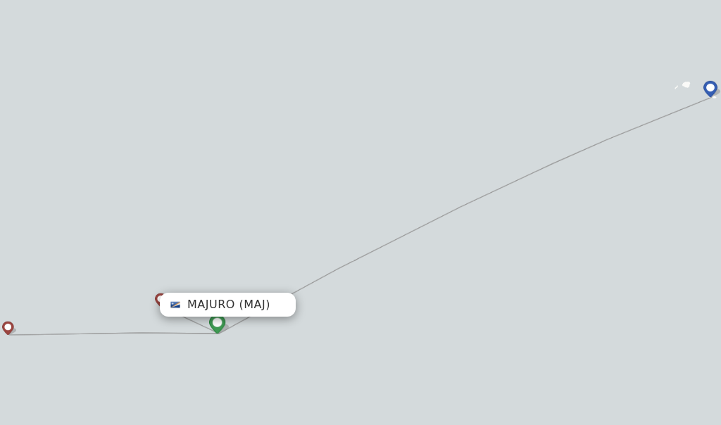 Flights from Majuro to Tarawa route map