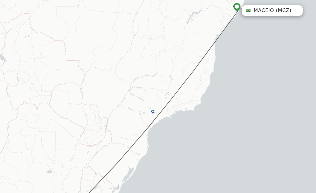 Flights from Maceio to Buenos Aires route map