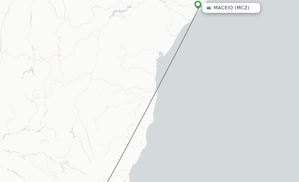 Flights from Maceio to Rio De Janeiro route map