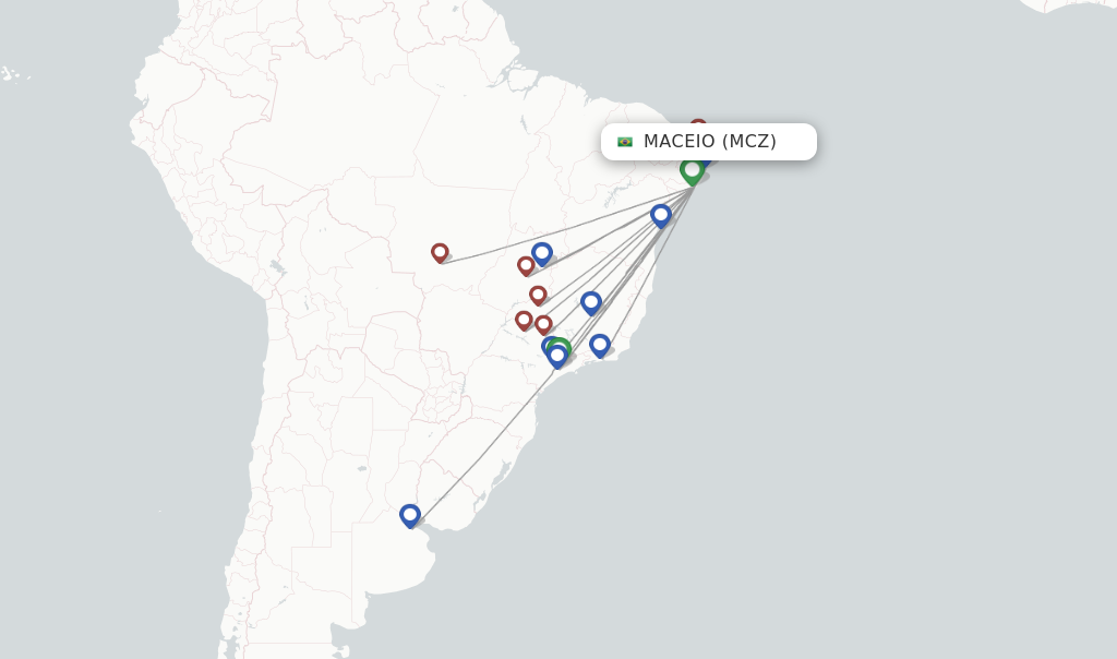 Maceio flight map