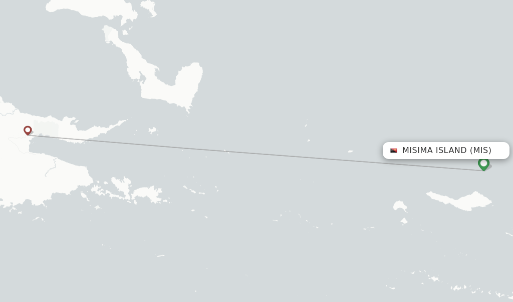 Misima Island flight map