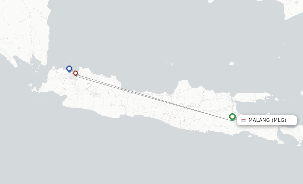 Malang MLG route map