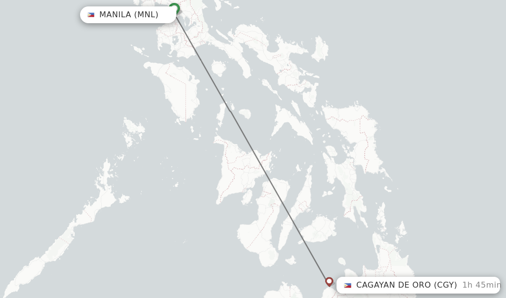 land trip manila to cagayan de oro map