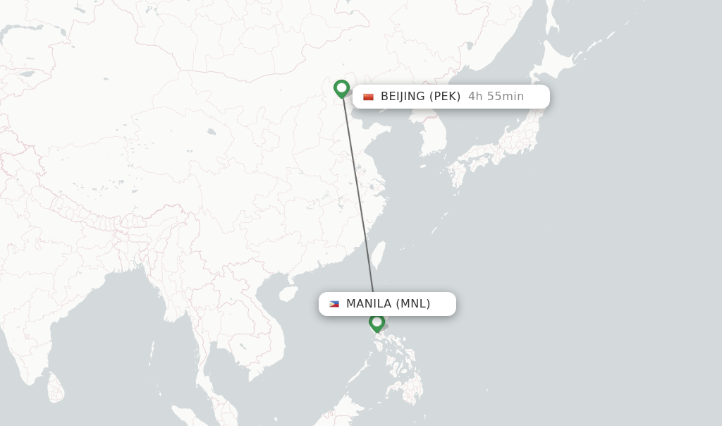 philippines to beijing china travel time