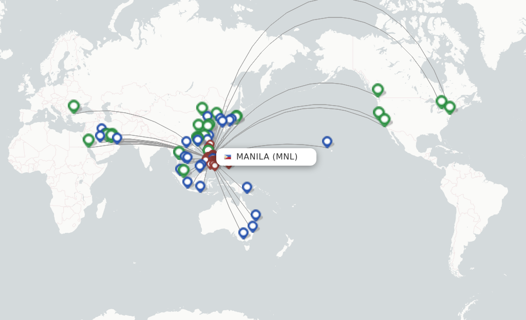 Flights from Manila to Da Nang route map