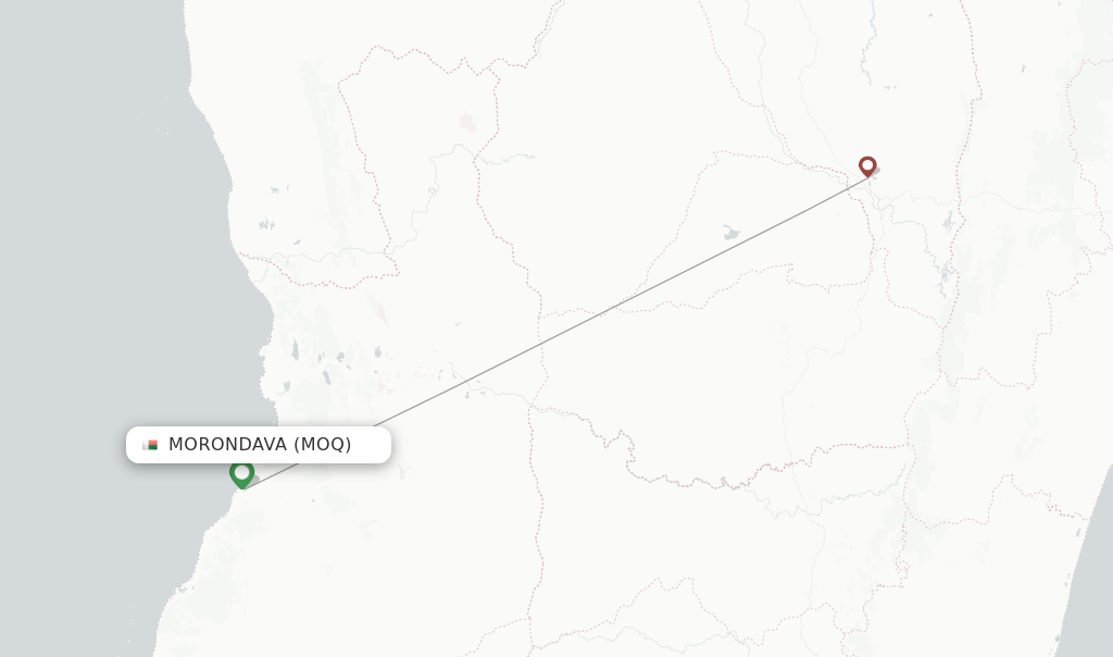 Morondava flight map