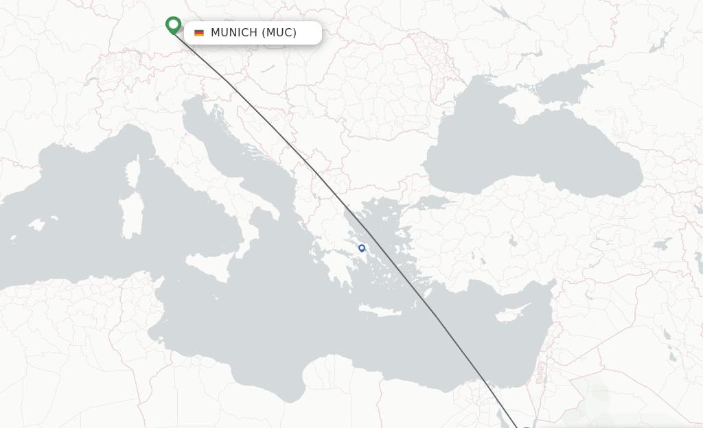 Direct (non-stop) flights from Munich Airport (MUC) 