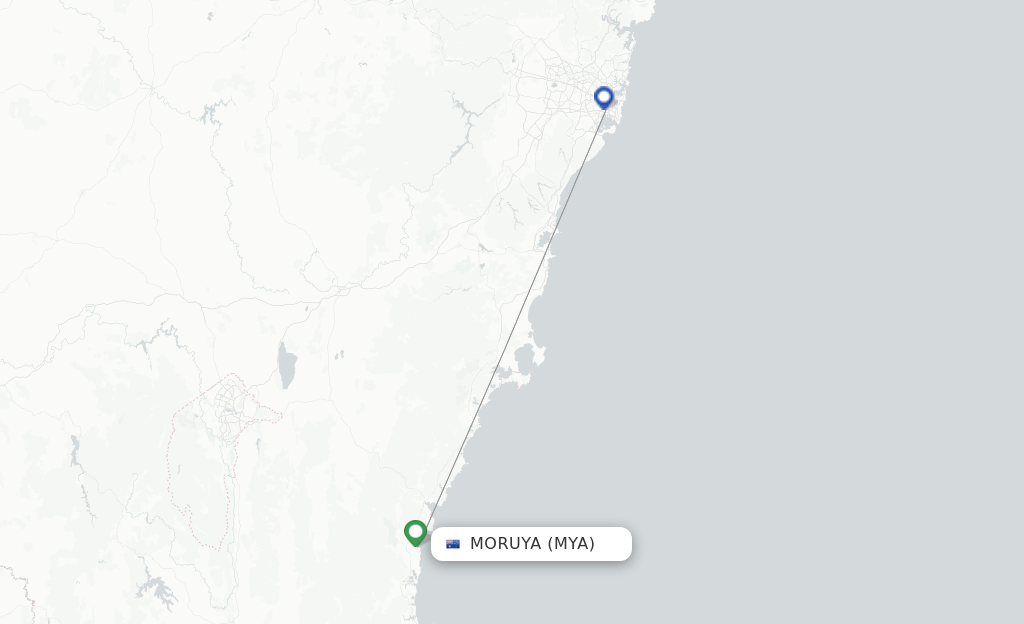 Moruya MYA route map