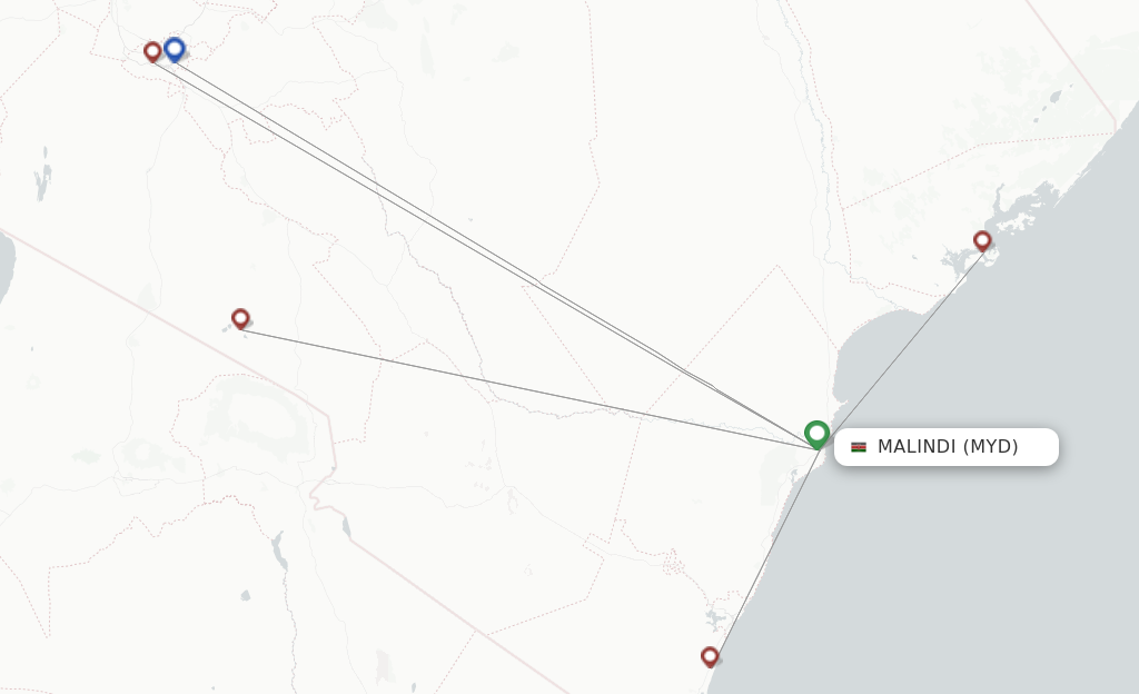Malindi MYD route map