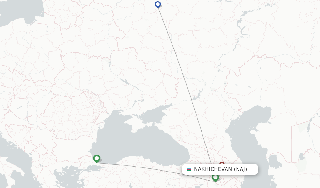 Nakhichevan flight map