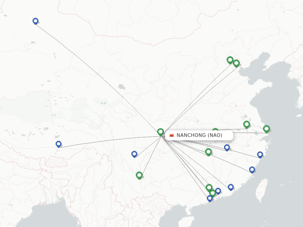 Nanchong NAO route map