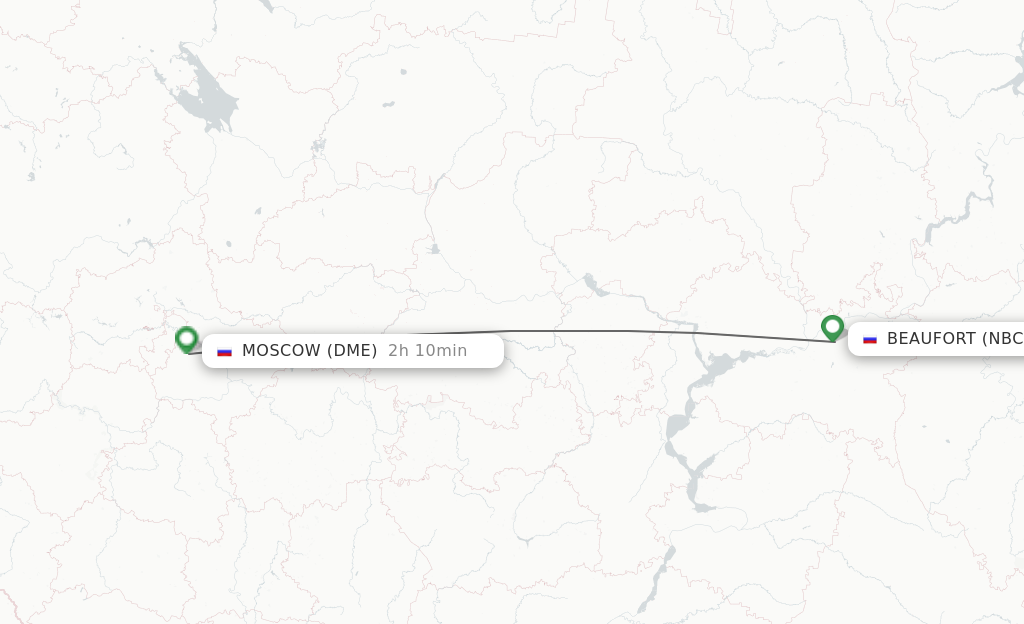 Flights from Naberezhnye Chelny to Moscow route map