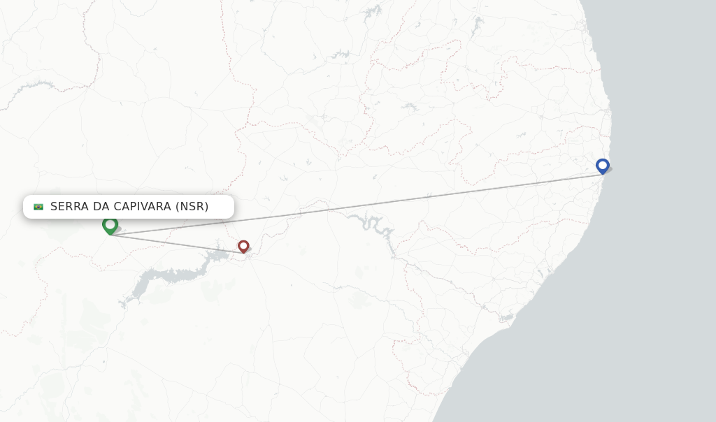 Serra da Capivara flight map
