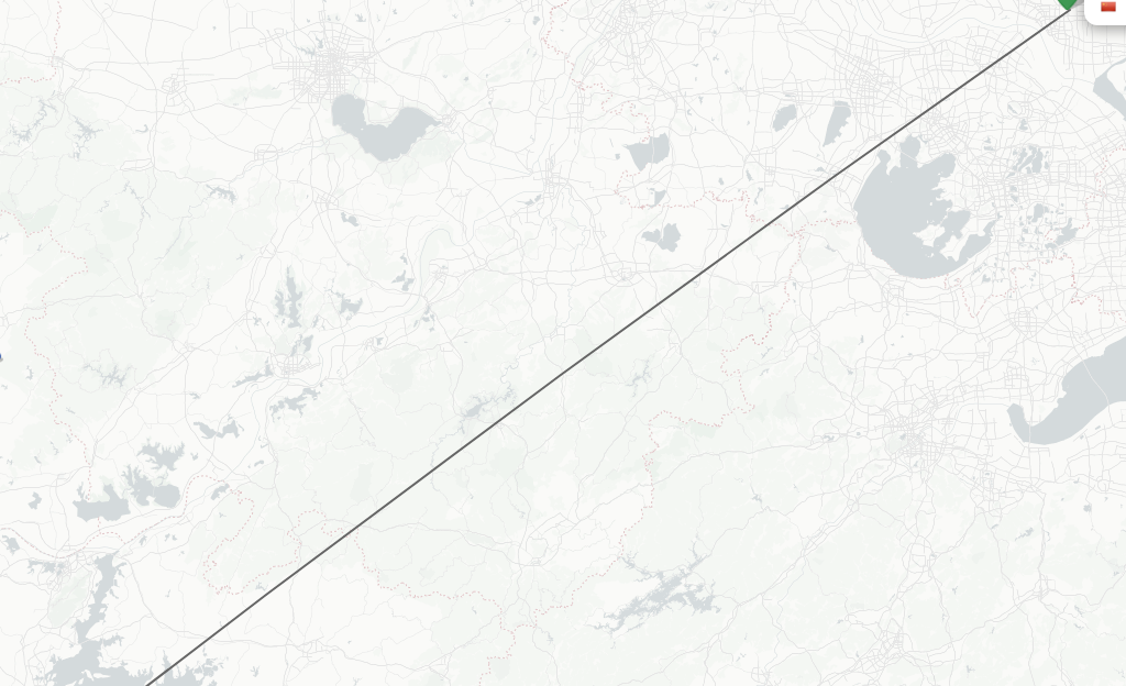 Flights from Nantong to Nanchang route map
