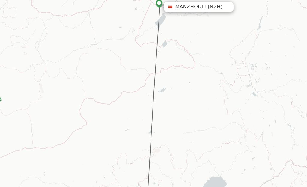 Flights from Manzhouli to Beijing route map