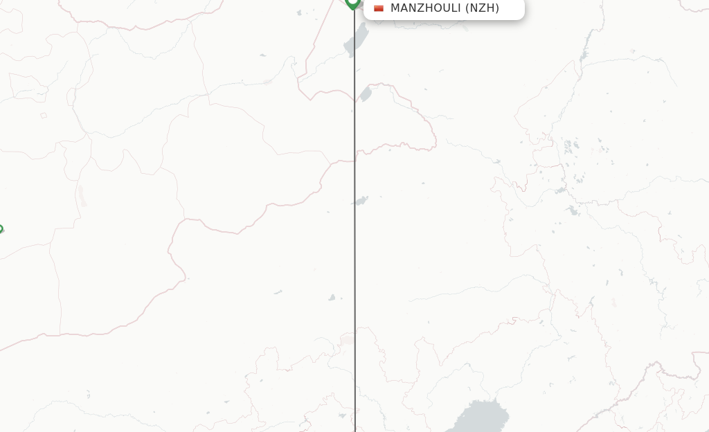 Flights from Manzhouli to Tianjin route map