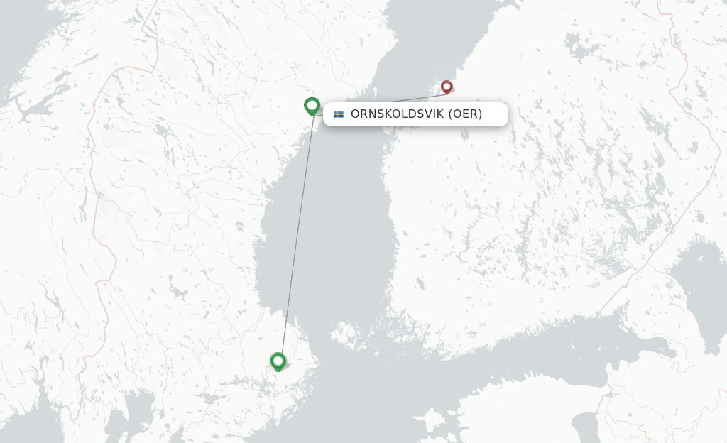 Ornskoldsvik OER route map